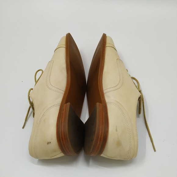 VIA SPIGA Beige Designer Casual Round Toe Lace Up Oxfords 7M Preown - Picture 11 of 13